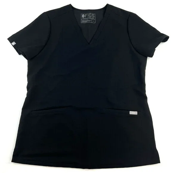 Figs Catarina Scrub Top and Kade Jogger Set Black Womens Size Small Nursing - Picture 2 of 14